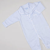 Macacão Pijama para Bebê - Xadrez Azul